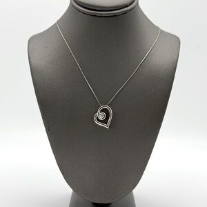 Silver Heart Pendant Necklace